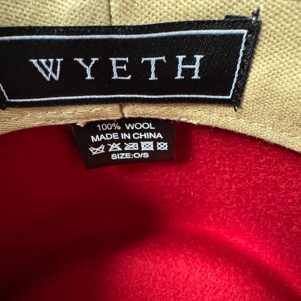 Wyeth Red Felt Cowboy Hat with Rhinestone and Pearl Stars-NWOT-bag included - Picture 4 of 12